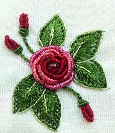 针织品刺绣教程之绣在毛线上的花样